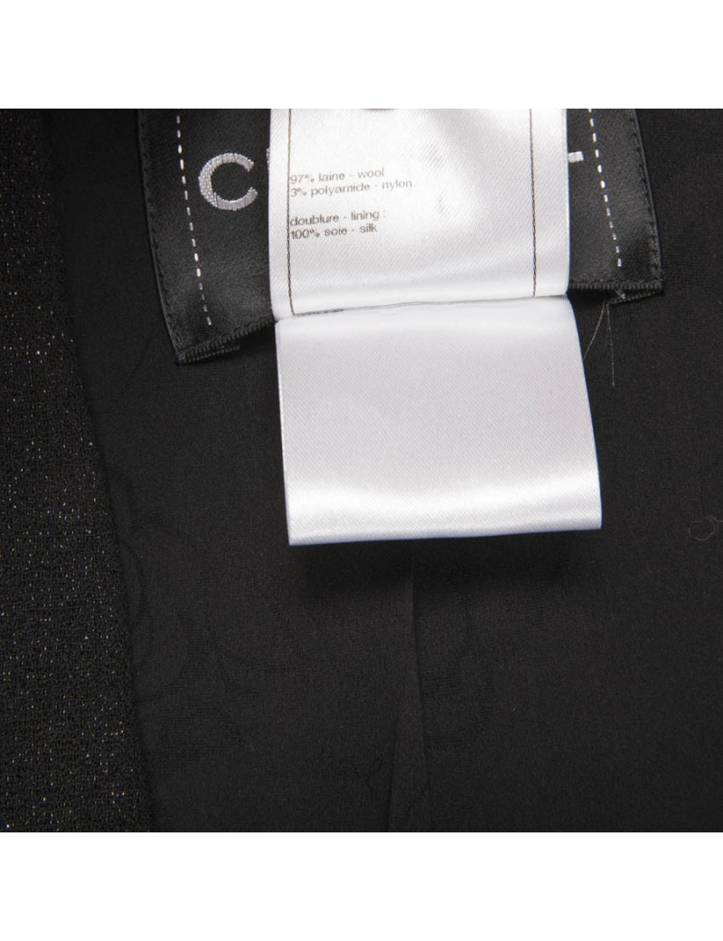 Veste T 40 CHANEL laine noir irisé