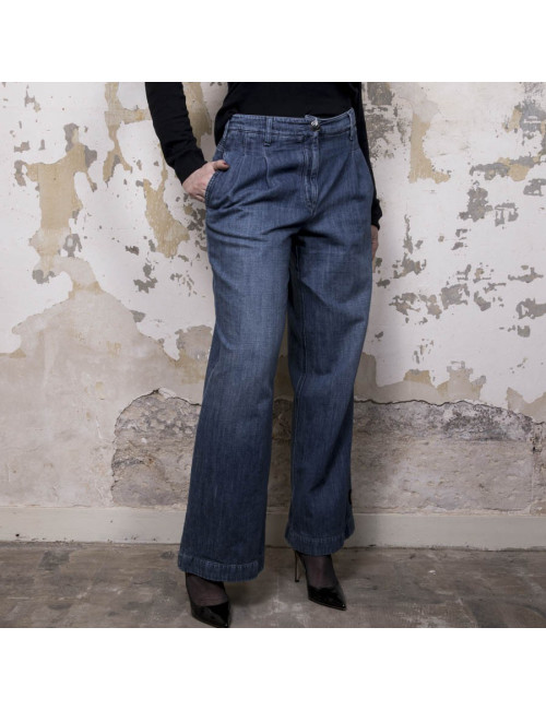 Pantalon CHANEL T   en denim bleu 