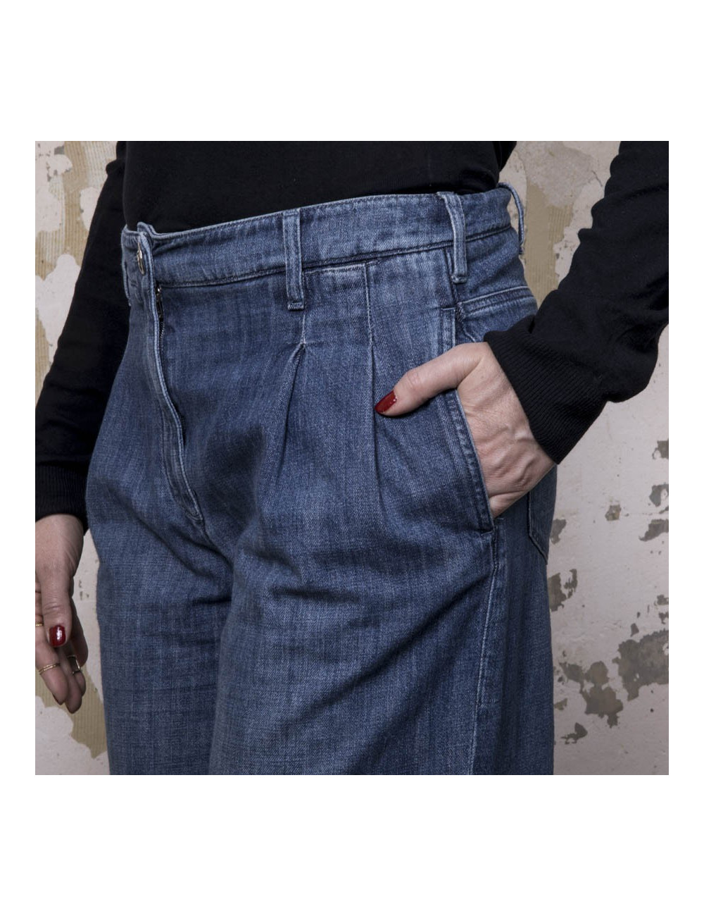 Pantalon CHANEL T   en denim bleu 