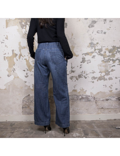 Pantalon CHANEL T   en denim bleu 