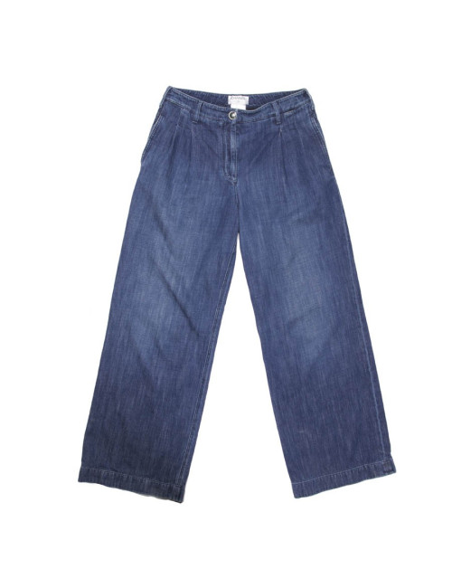 Pantalon CHANEL T40  en denim bleu 
