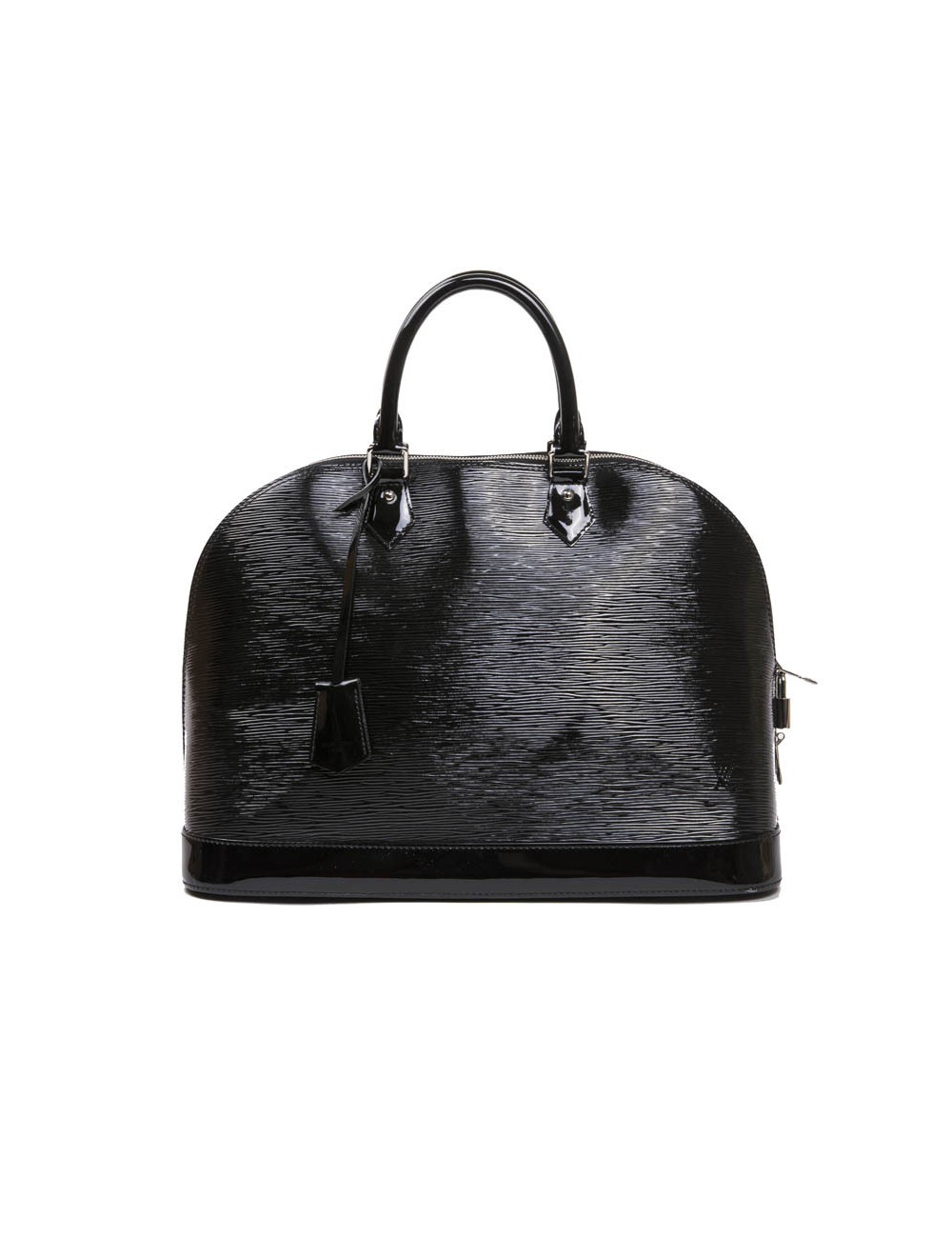 Sac Alma LOUIS VUITTON GM cuir verni noir