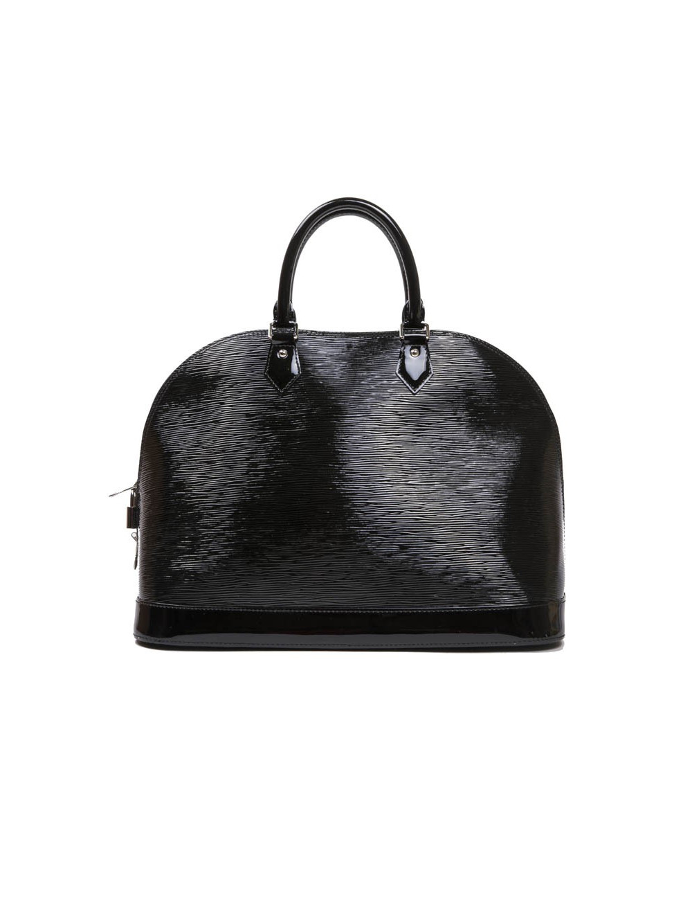 Sac Alma LOUIS VUITTON GM cuir verni noir