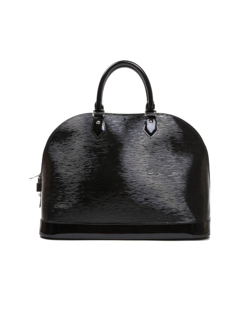 Sac Alma LOUIS VUITTON GM cuir verni noir