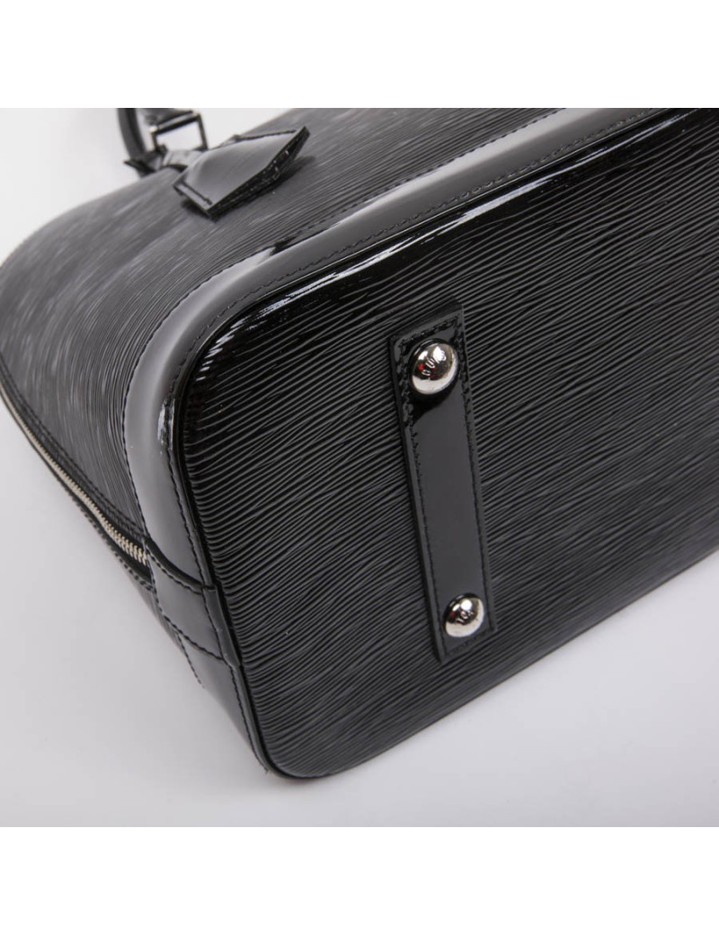 Sac Alma LOUIS VUITTON GM cuir verni noir