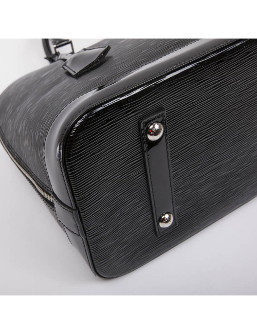 Sac Alma LOUIS VUITTON GM cuir verni noir