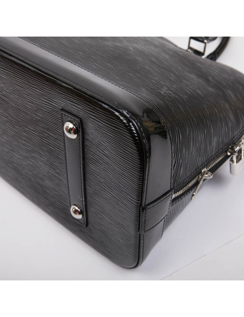 Sac Alma LOUIS VUITTON GM cuir verni noir