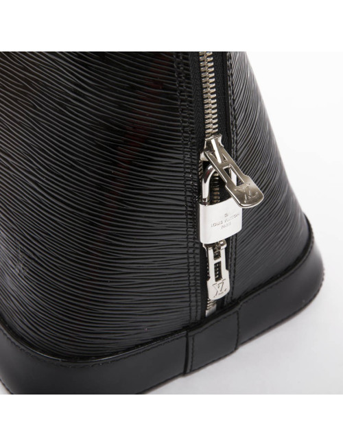 Sac Alma LOUIS VUITTON GM cuir verni noir