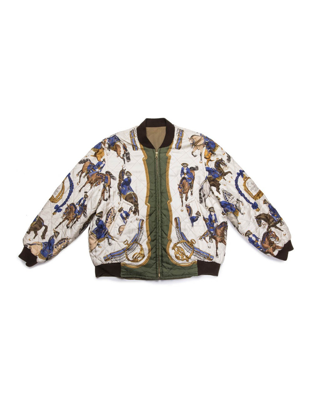  Bombers T48 HERMES soie imprimée reversible