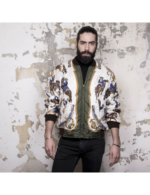  Bombers T48 HERMES soie imprimée reversible