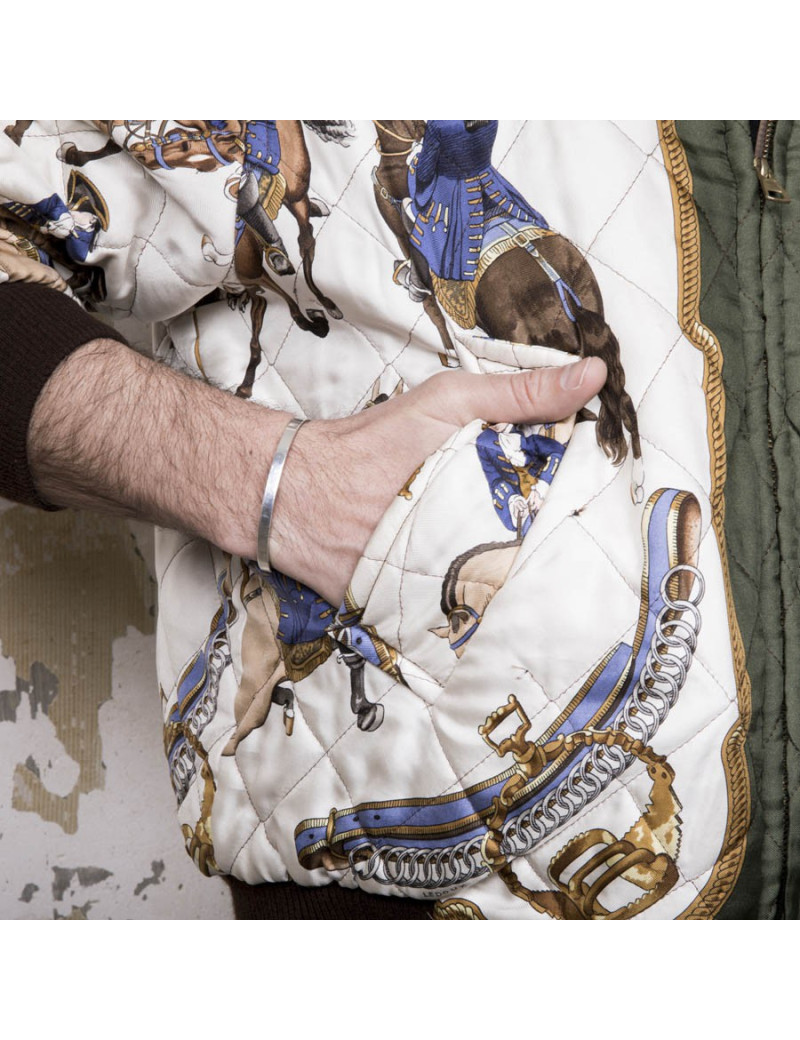  Bombers T48 HERMES soie imprimée reversible