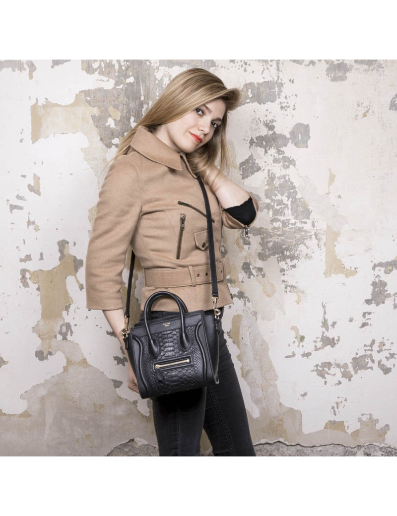Sac CELINE en python noir