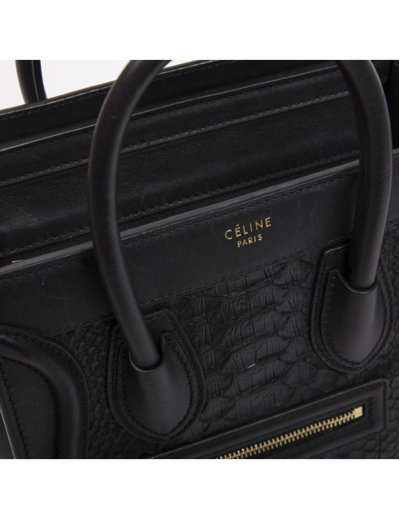 Sac CELINE en python noir