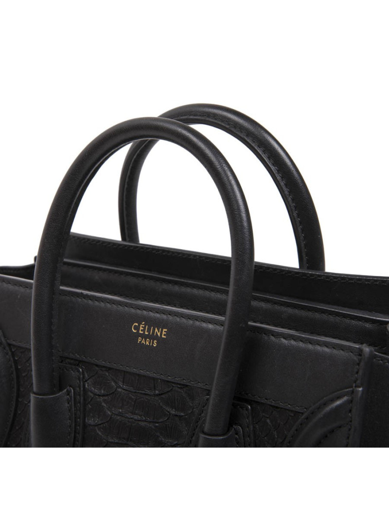 Sac CELINE en python noir