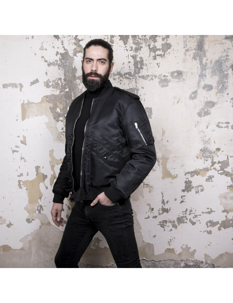 SAINT LAURENT black bomber jacket 52FR