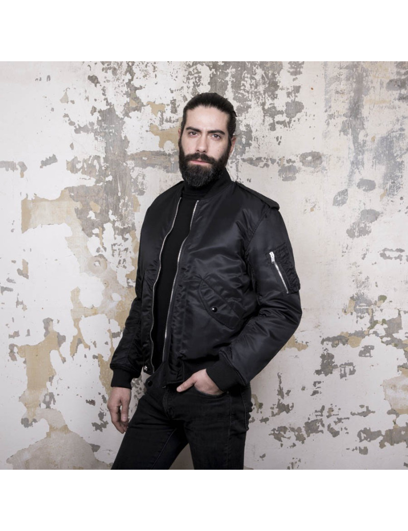 SAINT LAURENT black bomber jacket 52FR