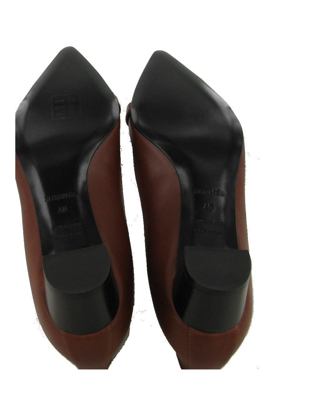 Escarpins T40 HERMES " Collier de chien"