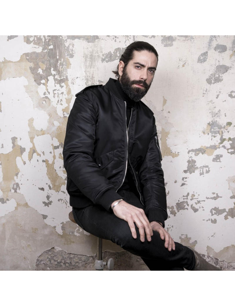 SAINT LAURENT black bomber jacket 52FR