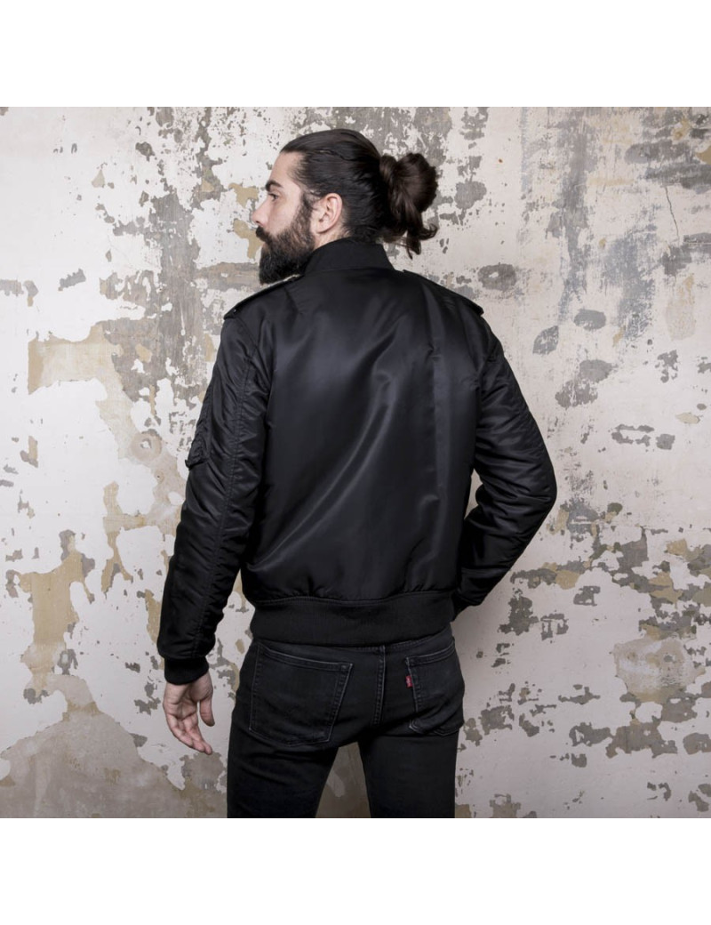 SAINT LAURENT black bomber jacket 52FR