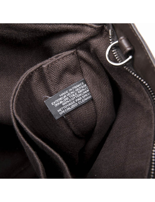 Sac HERMES en cuir marron