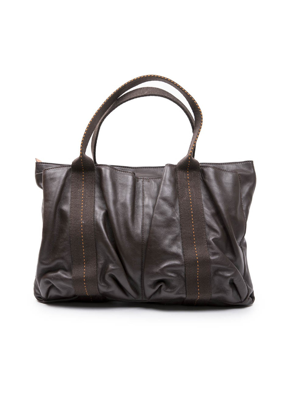 Sac HERMES en cuir marron