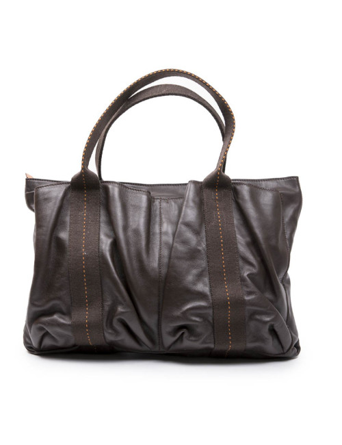 Sac HERMES en cuir marron