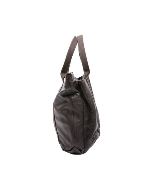Sac HERMES en cuir marron