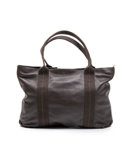 Sac HERMES en cuir marron