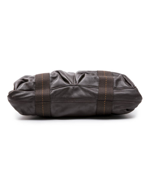 Sac HERMES en cuir marron