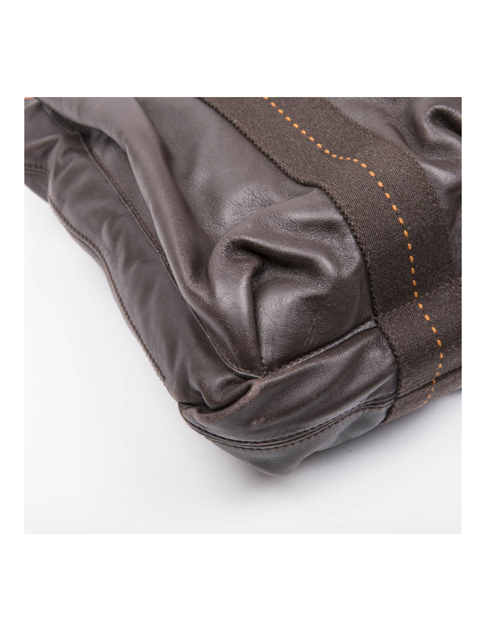 Sac HERMES en cuir marron