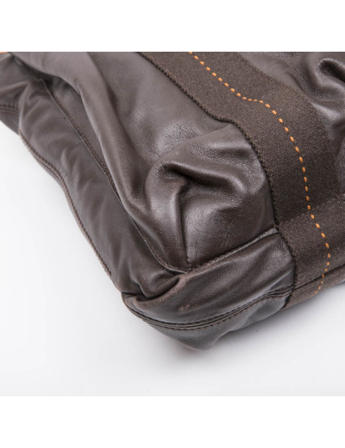 Sac HERMES en cuir marron