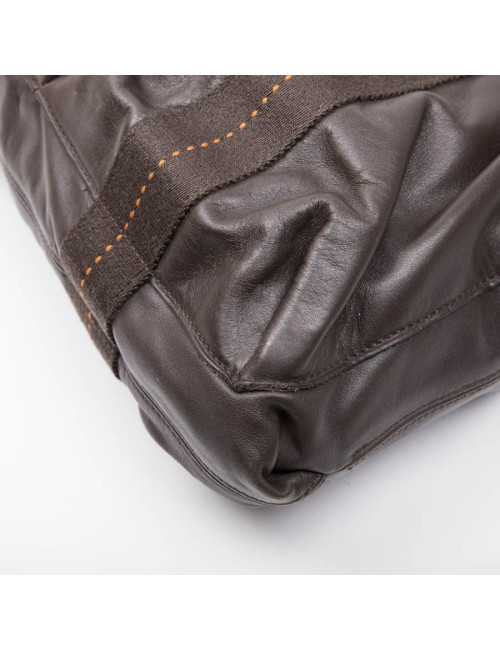 Sac HERMES en cuir marron