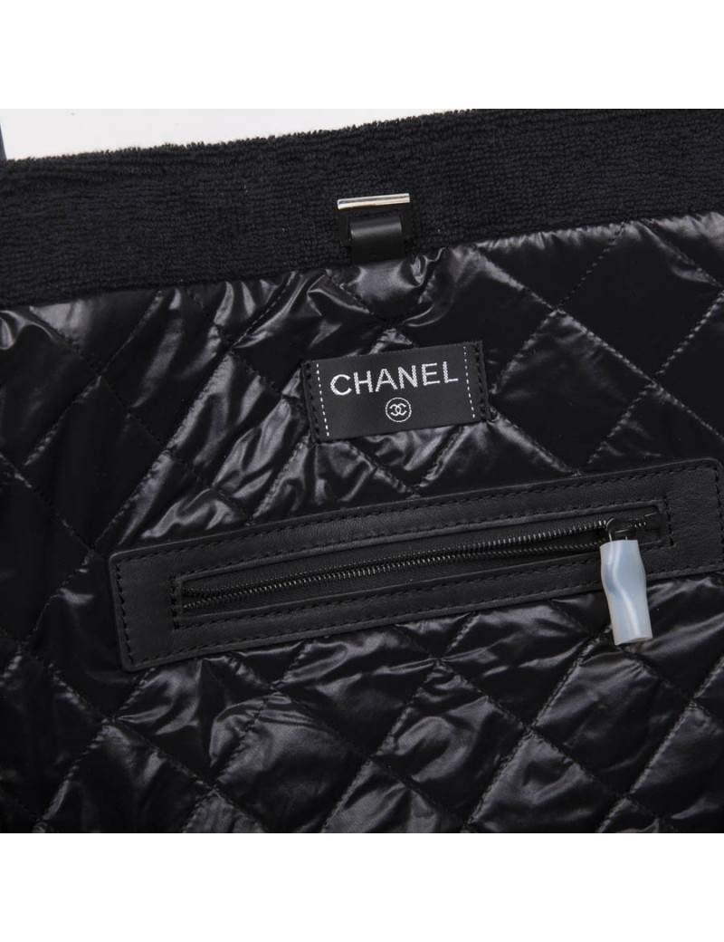 Sac de plage CHANEL GM en éponge "CC"