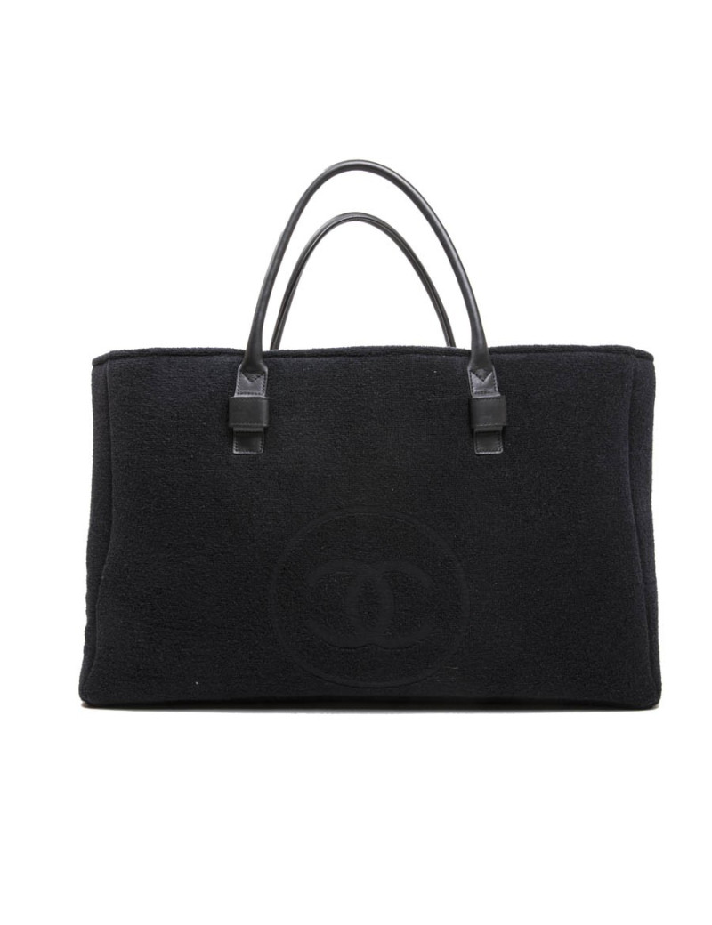 Sac de plage CHANEL GM en éponge "CC"