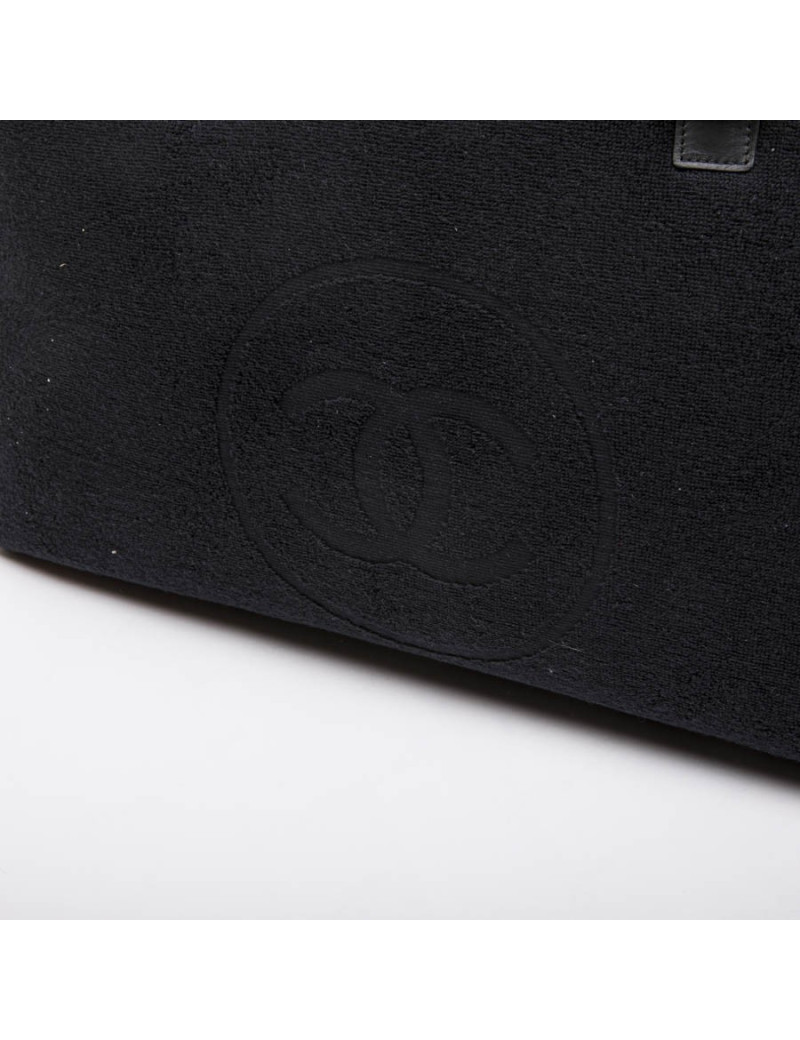 Sac de plage CHANEL GM en éponge "CC"