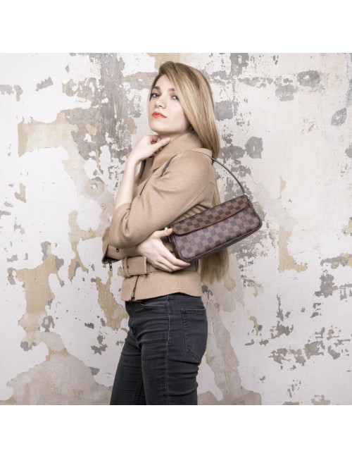 Sac baguette LOUIS VUITTON toile damier