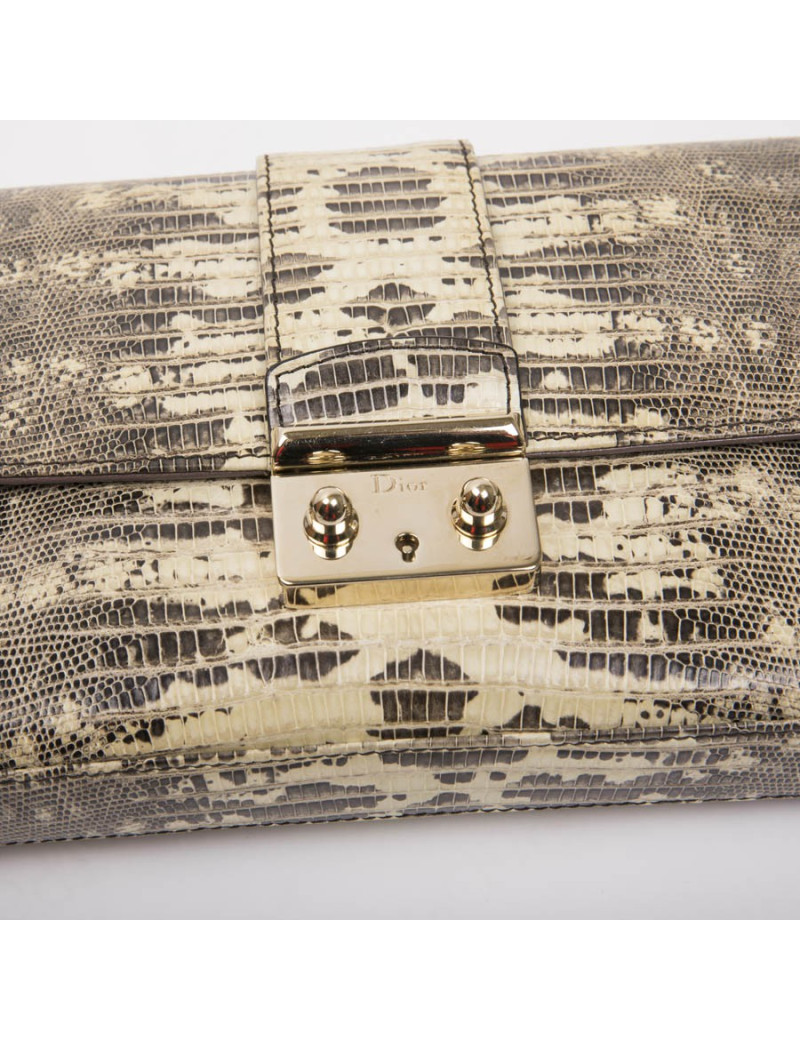 DIOR clutch in water snake skin