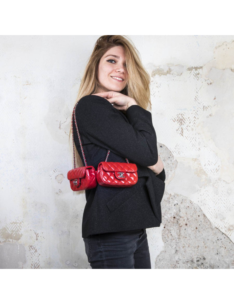 Double pochettes CHANEL orange 