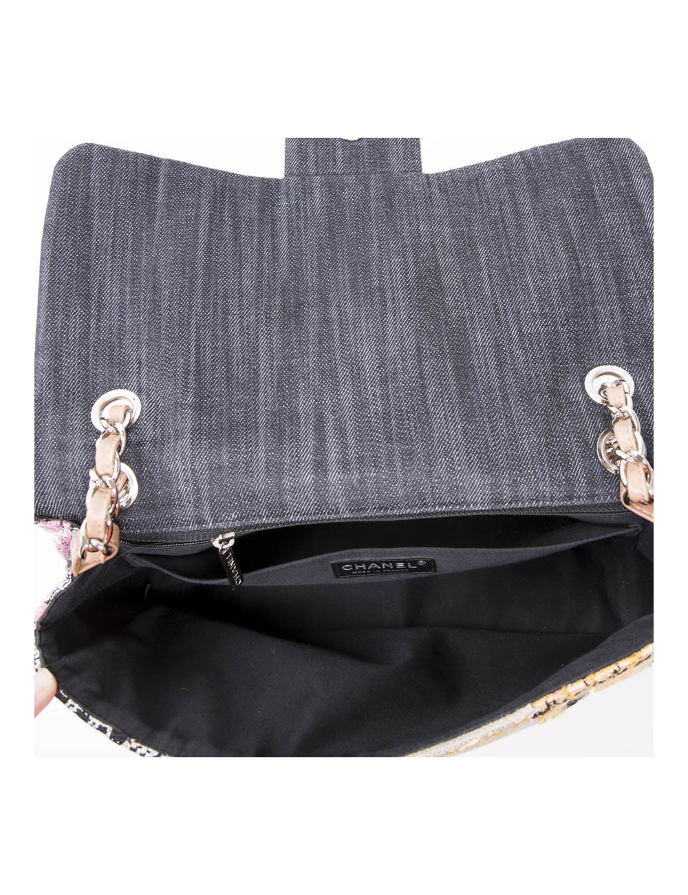CHANEL Jumbo flap bag in patchwork fabric