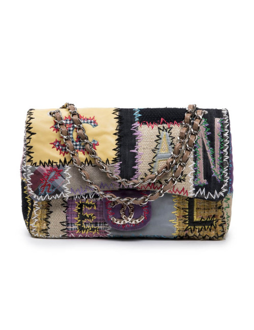 CHANEL Jumbo flap bag in patchwork fabric