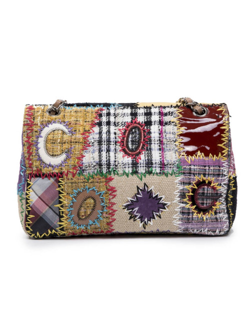 CHANEL Jumbo flap bag in patchwork fabric