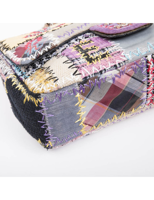 CHANEL Jumbo flap bag in patchwork fabric