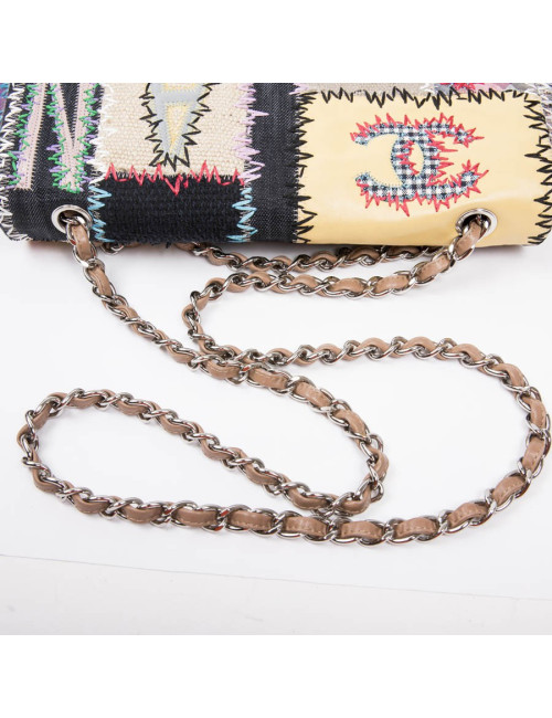 CHANEL Jumbo flap bag in patchwork fabric