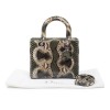 CHRISTIAN DIOR 'Lady D' bag in gradient of green, brown and beige python