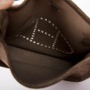 HERMES 'Evelyne' mini bag in brown suede 