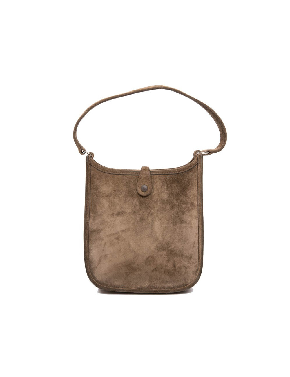 HERMES 'Evelyne' mini bag in brown suede 