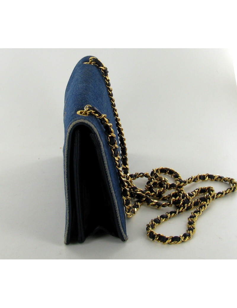 Petit sac CHANEL en jean délavé