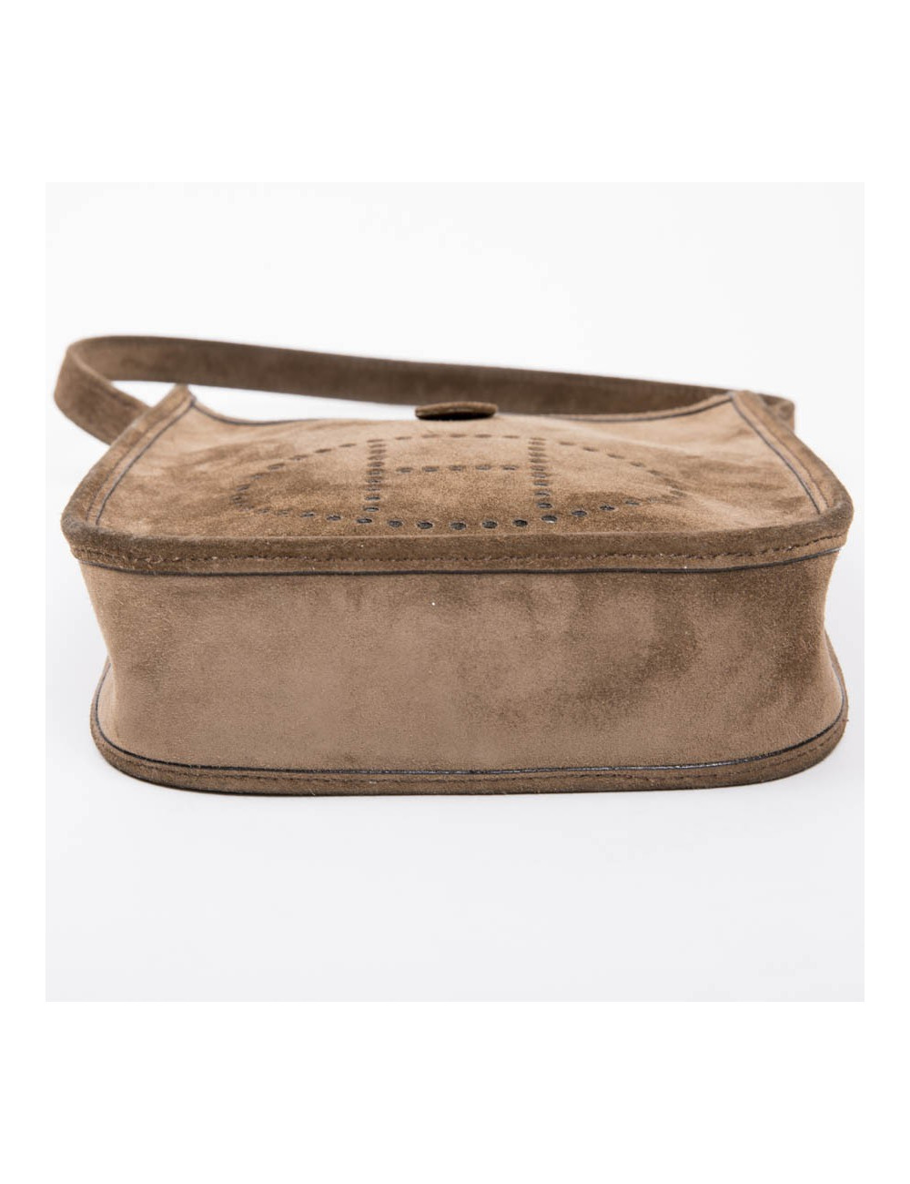 HERMES 'Evelyne' mini bag in brown suede 