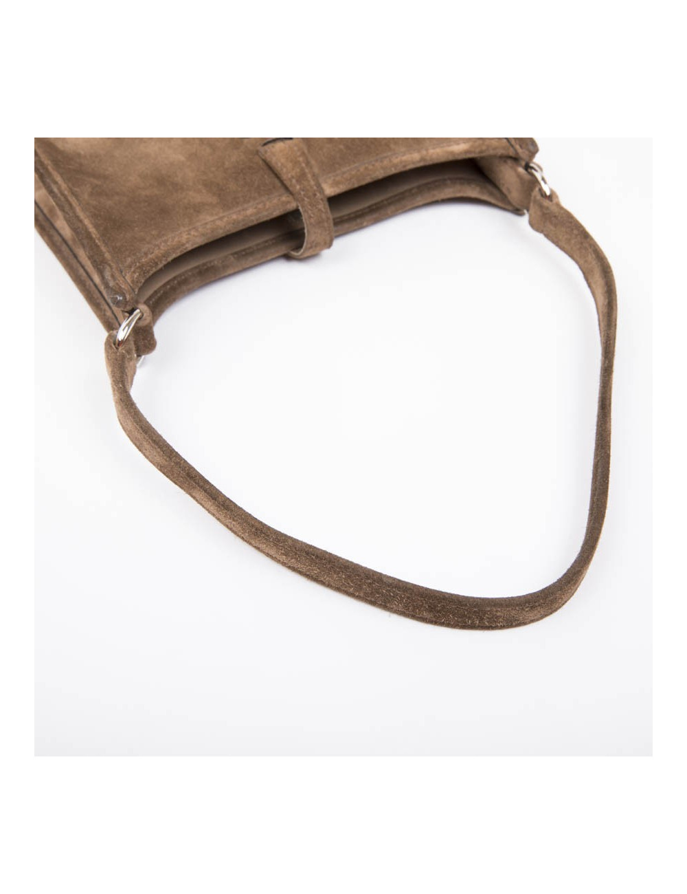 HERMES 'Evelyne' mini bag in brown suede 