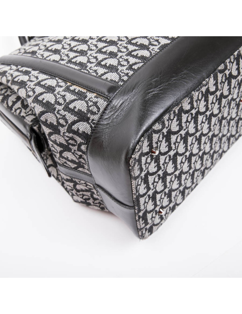 Sac DIOR en toile monogram bleu